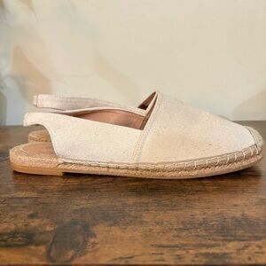 Women's Cream Espadrille Slingback Shoes